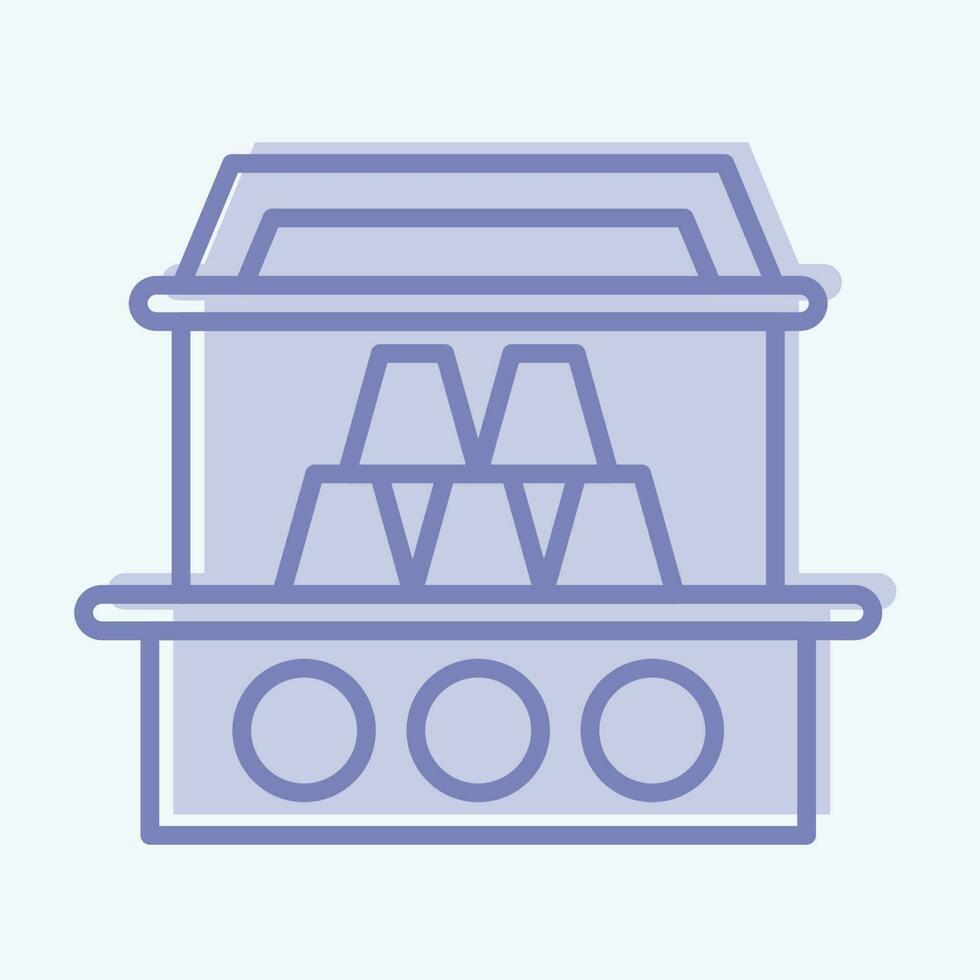 Icon Cans. related to Amusement Park symbol. two tone style. simple design editable. simple illustration vector