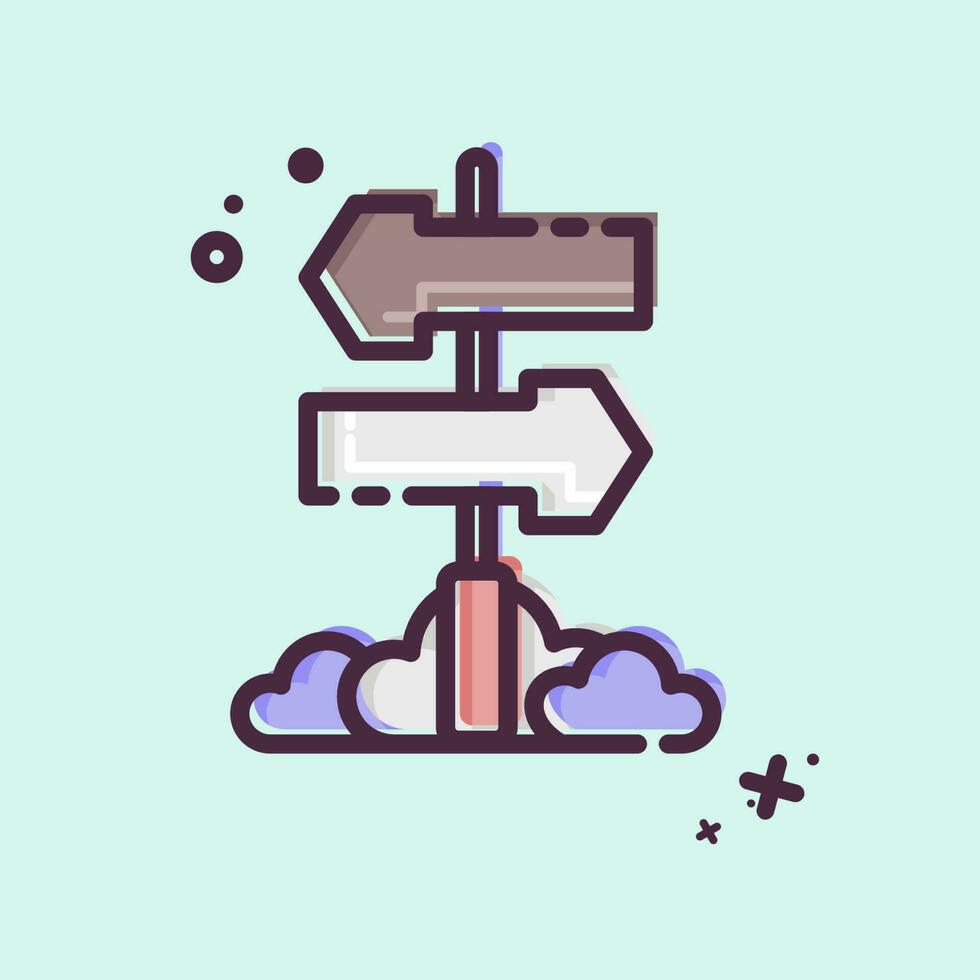 Icon Direction. related to Amusement Park symbol. MBE style. simple design editable. simple illustration vector