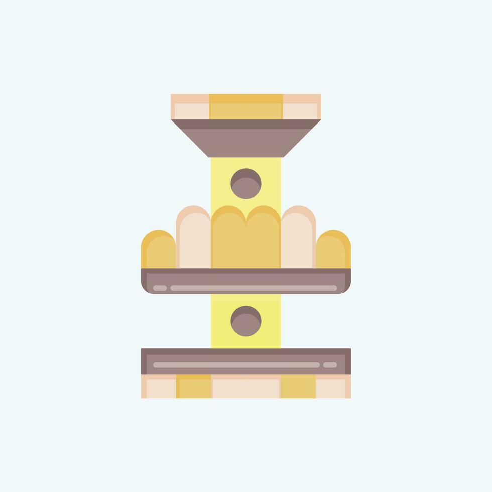 Icon Drop Tower. related to Amusement Park symbol. flat style. simple design editable. simple illustration vector