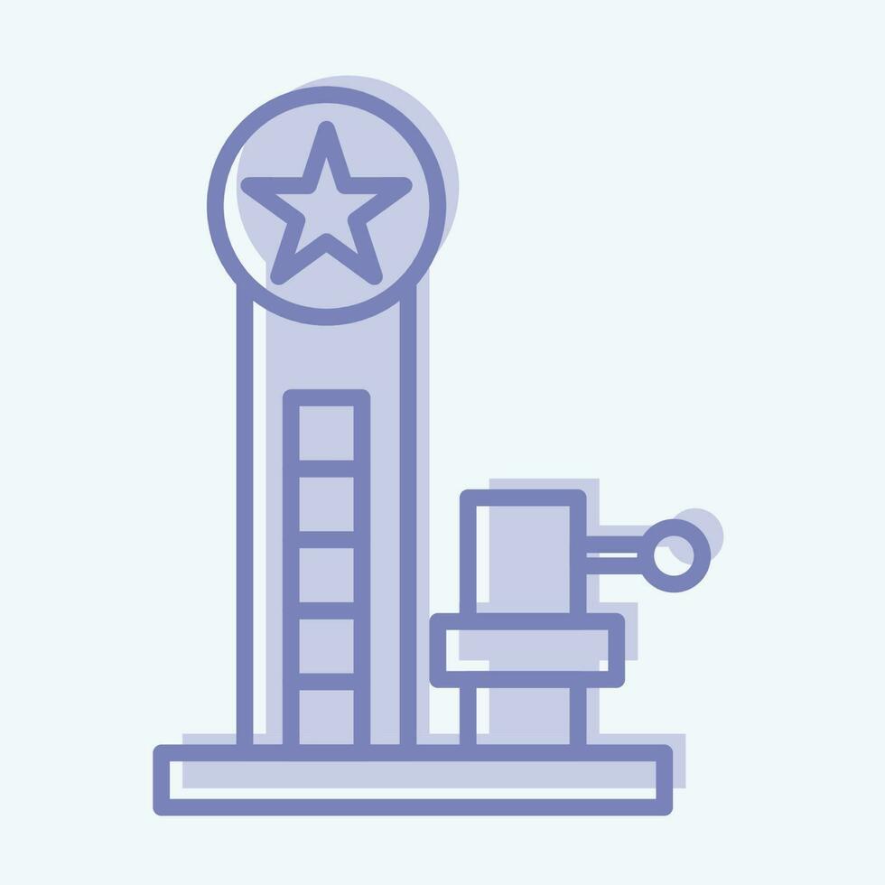 Icon Hammer Game. related to Amusement Park symbol. two tone style. simple design editable. simple illustration vector