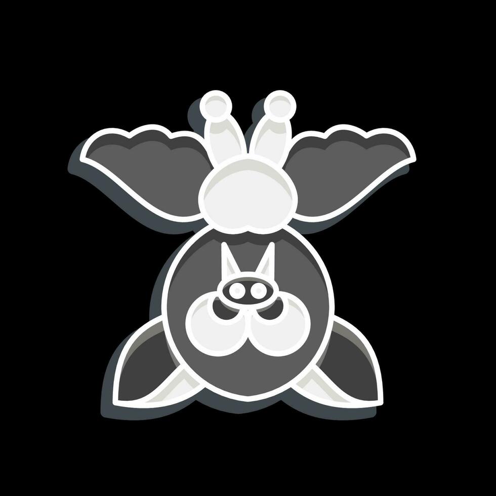 Icon Bat. related to Halloween symbol. glossy style. simple design editable. simple illustration vector