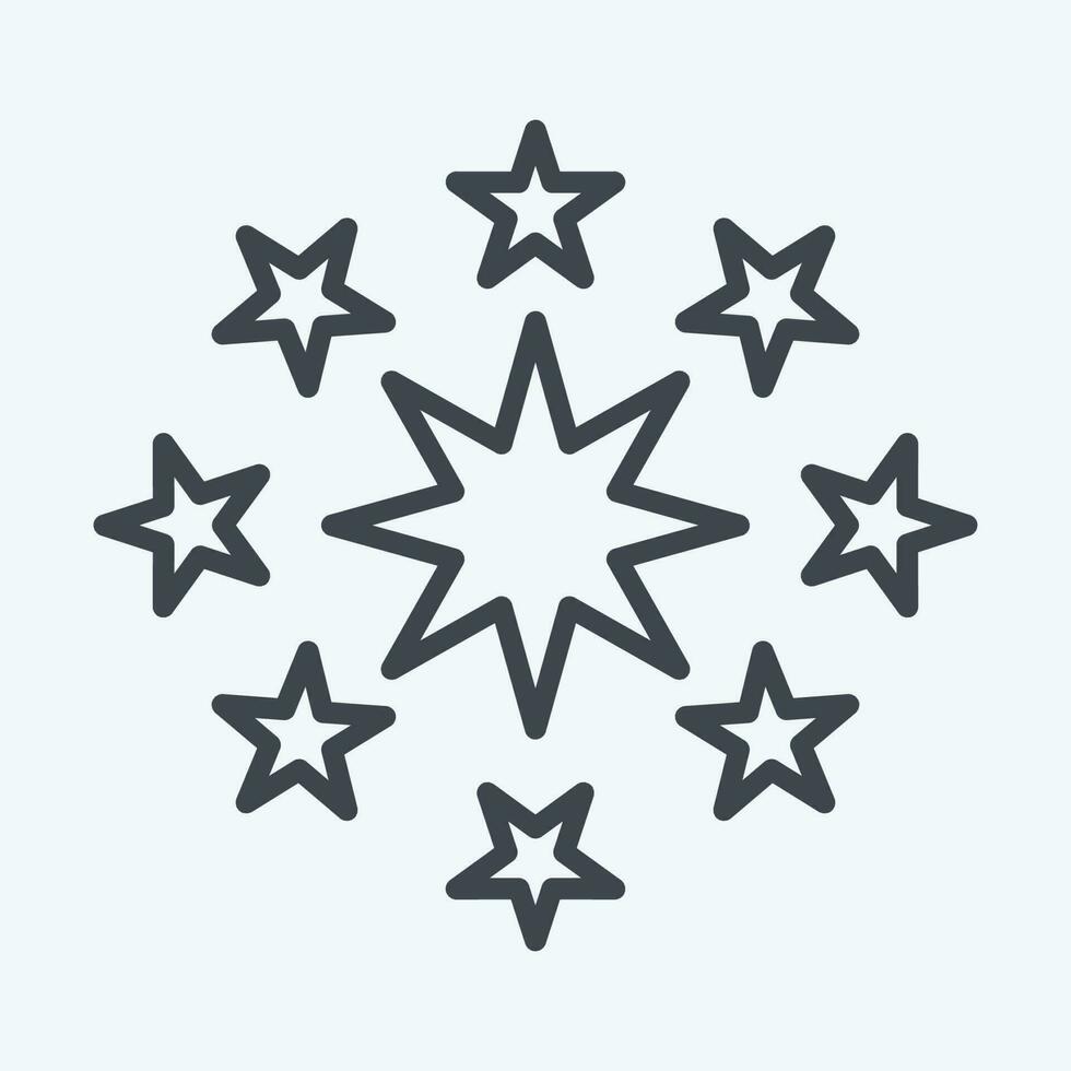 Icon Fireworks. related to Amusement Park symbol. line style. simple design editable. simple illustration vector