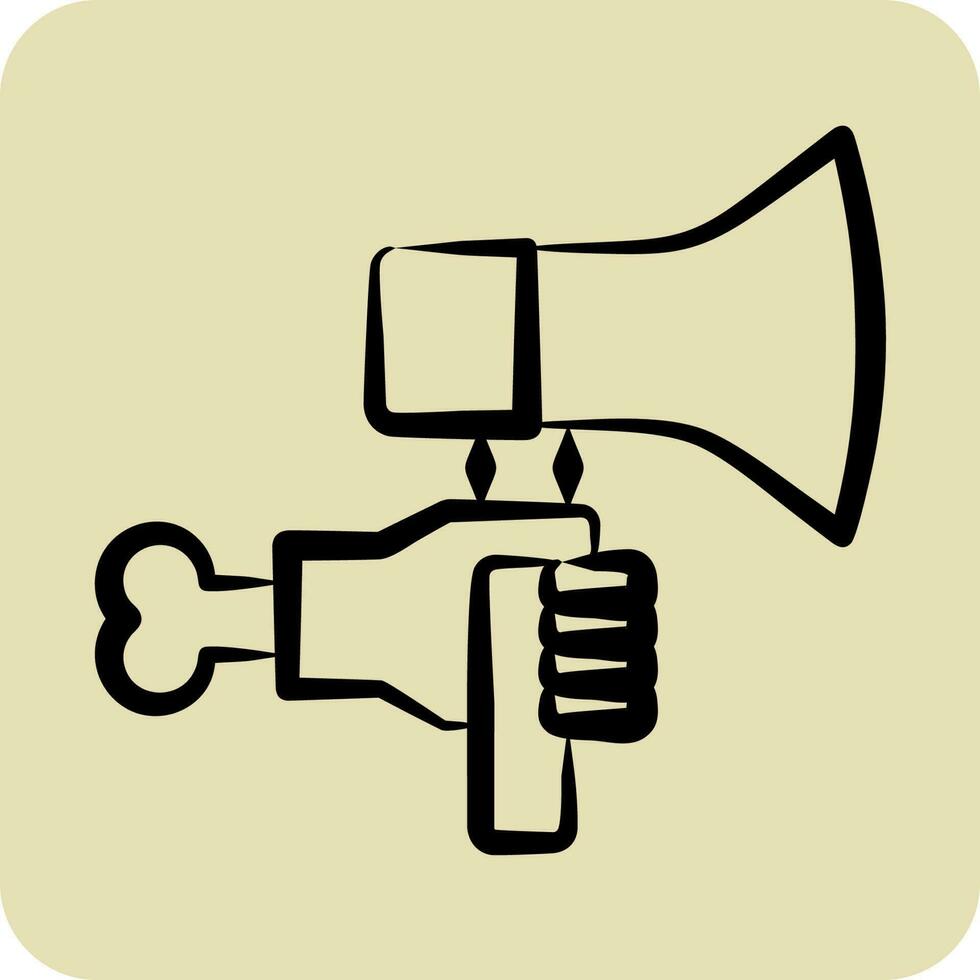 Icon Axe. related to Halloween symbol. hand drawn style. simple design editable. simple illustration vector