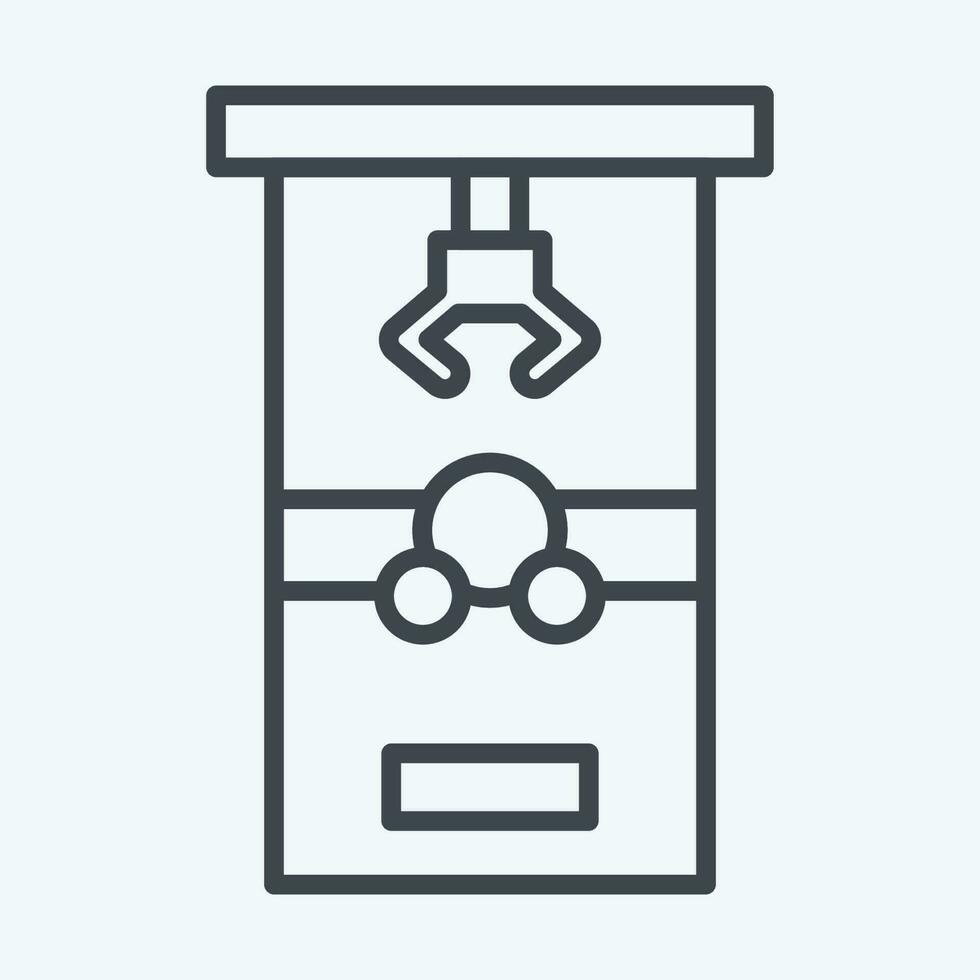 Icon Claw Machine. related to Amusement Park symbol. line style. simple design editable. simple illustration vector