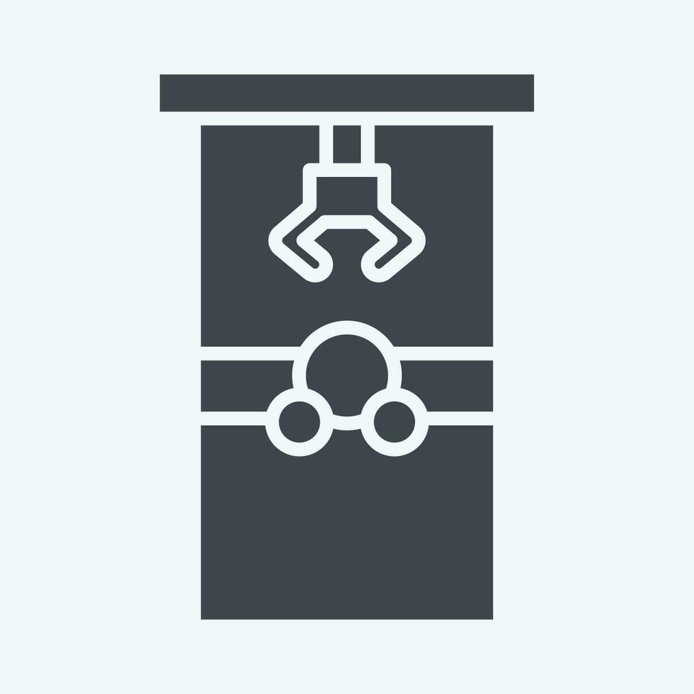 Icon Claw Machine. related to Amusement Park symbol. glyph style. simple design editable. simple illustration vector