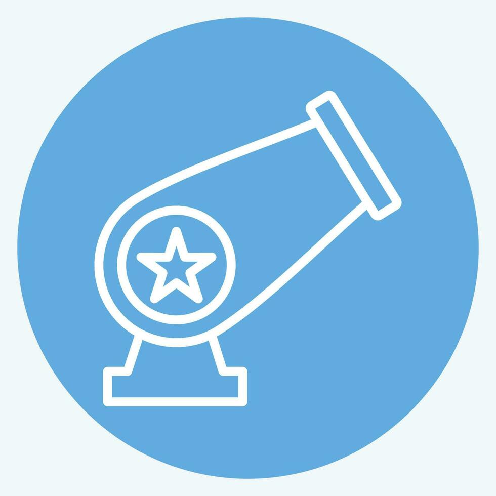 Icon Cannon. related to Amusement Park symbol. blue eyes style. simple design editable. simple illustration vector
