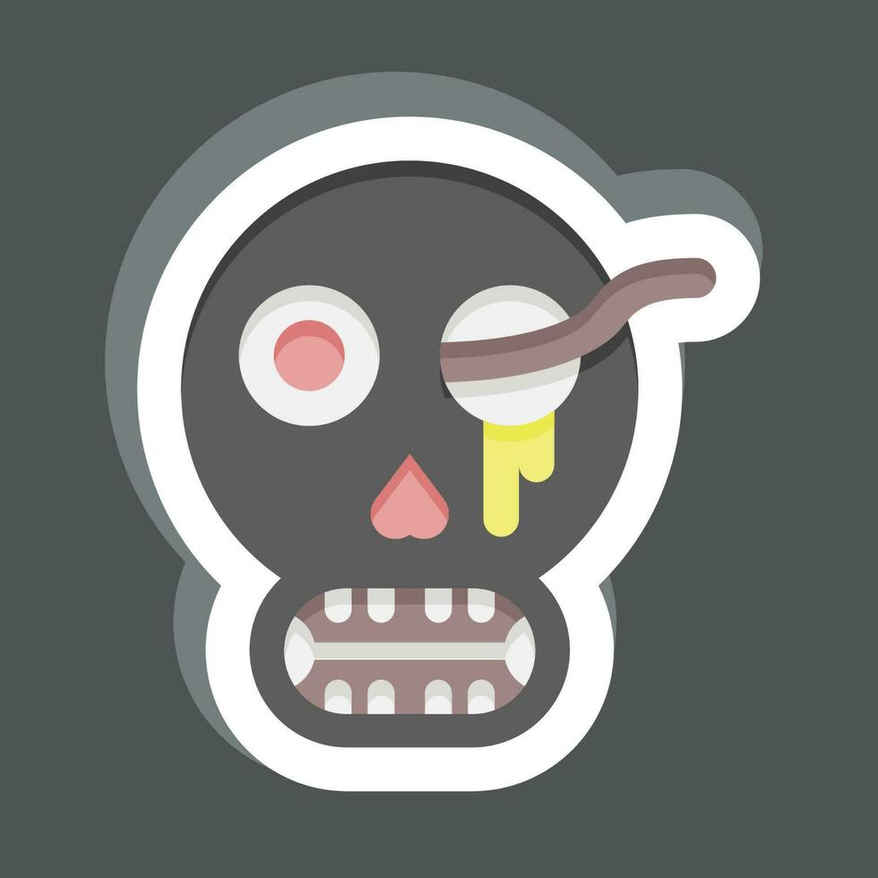 Sticker Bones. related to Halloween symbol. simple design editable. simple illustration vector