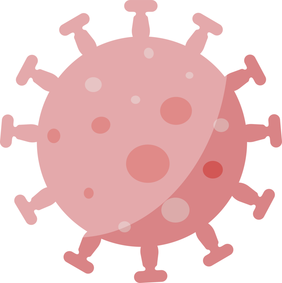 Virus Coronavirus Symbol. eben Karikatur Rosa Idee, Netz Design. png