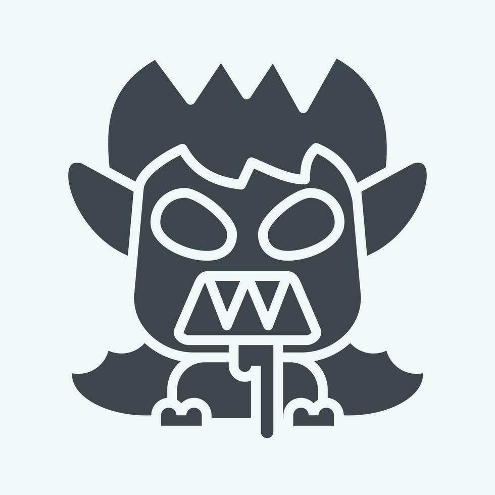 Icon Vampire. related to Halloween symbol. glyph style. simple design editable. simple illustration vector