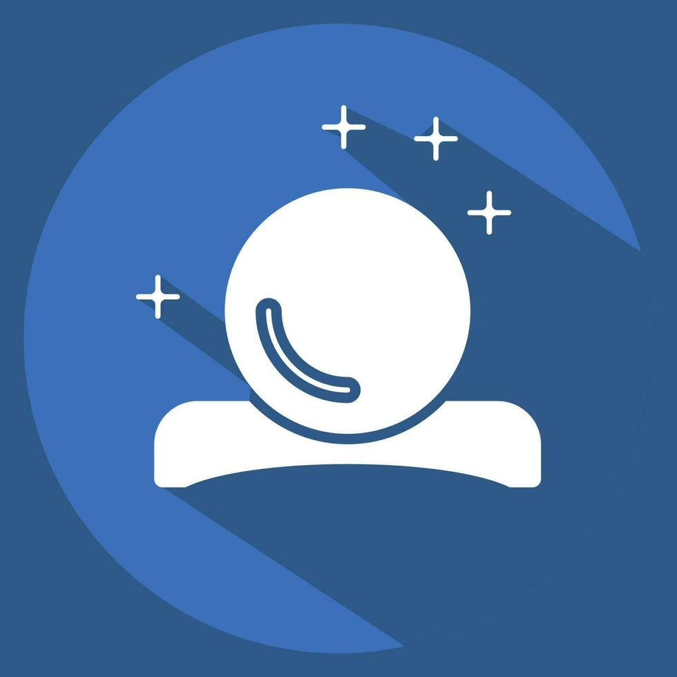 Icon Magic Ball. related to Halloween symbol. long shadow style. simple design editable. simple illustration vector