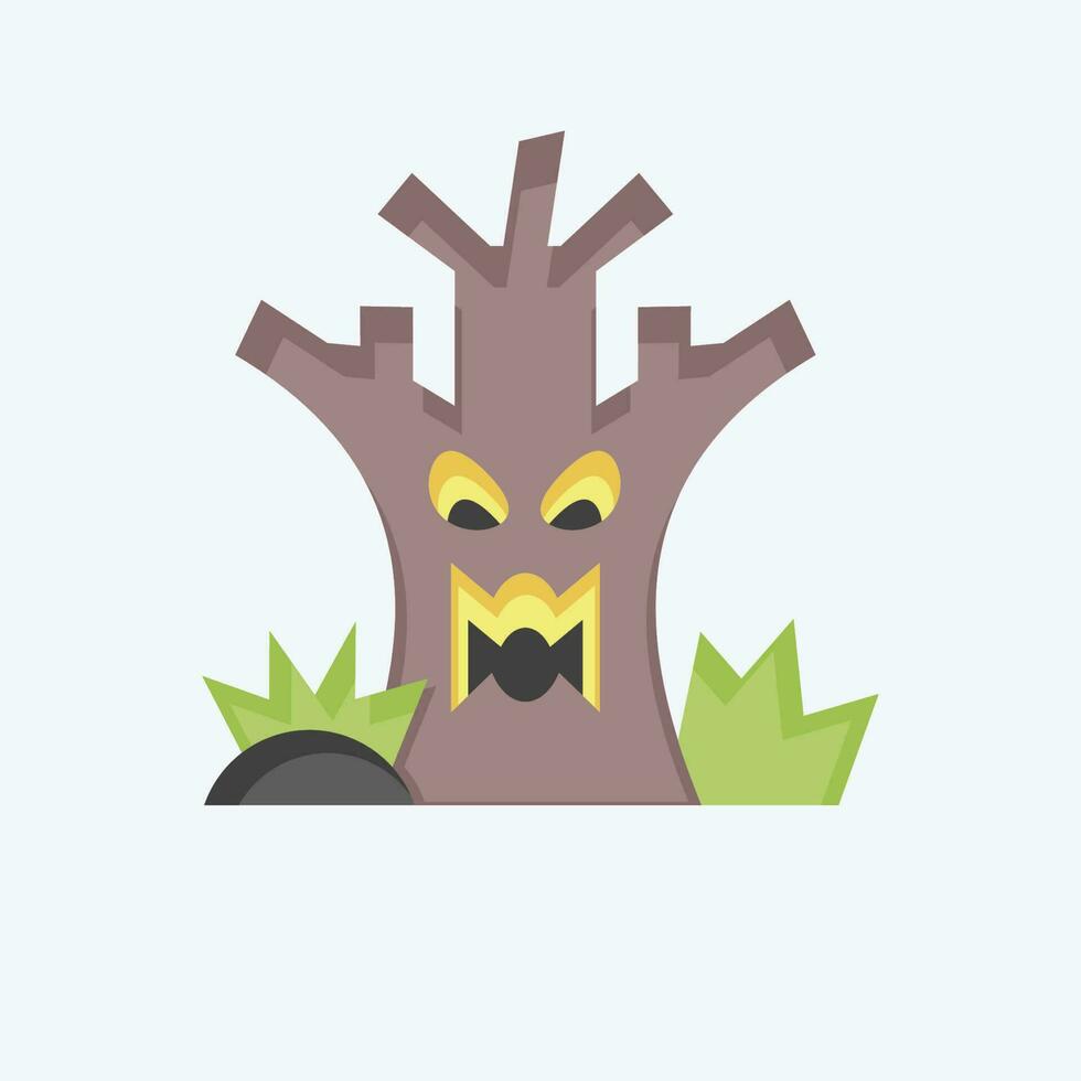 Icon Death Tree. related to Halloween symbol. flat style. simple design editable. simple illustration vector