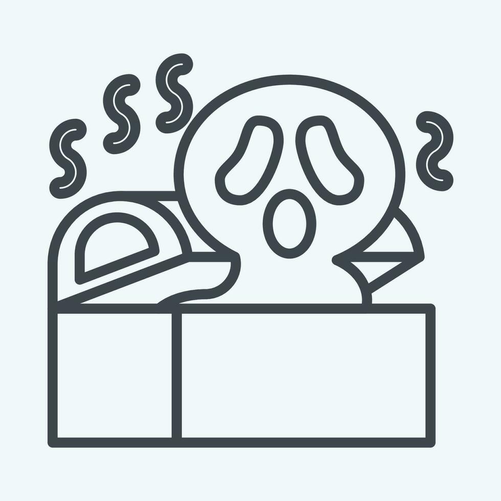 Icon Coffin. related to Halloween symbol. line style. simple design editable. simple illustration vector