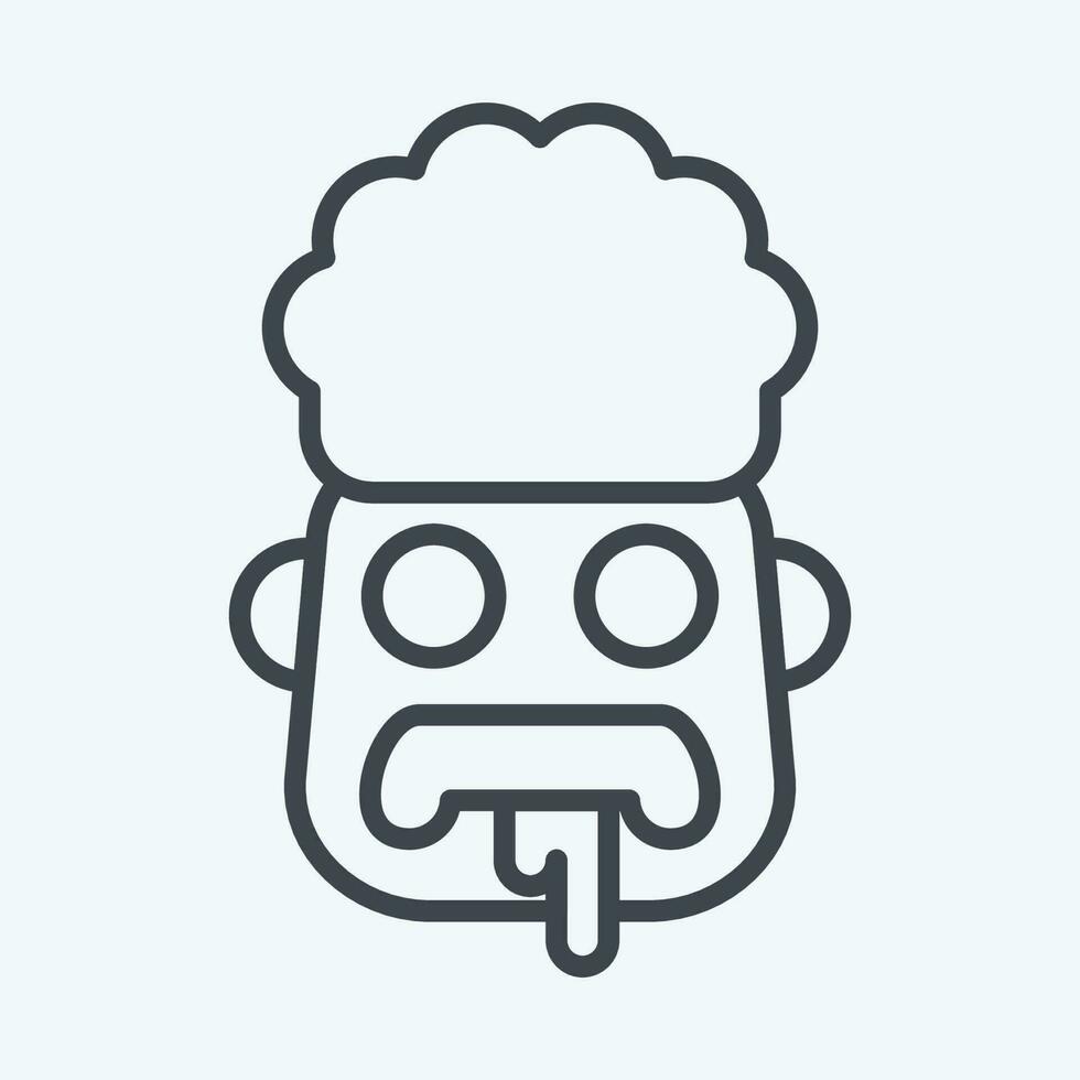 Icon Brain. related to Halloween symbol. line style. simple design editable. simple illustration vector