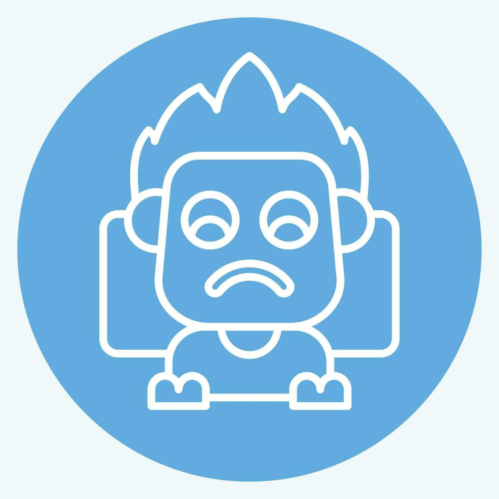 Icon Nightmare. related to Halloween symbol. blue eyes style. simple design editable. simple illustration vector
