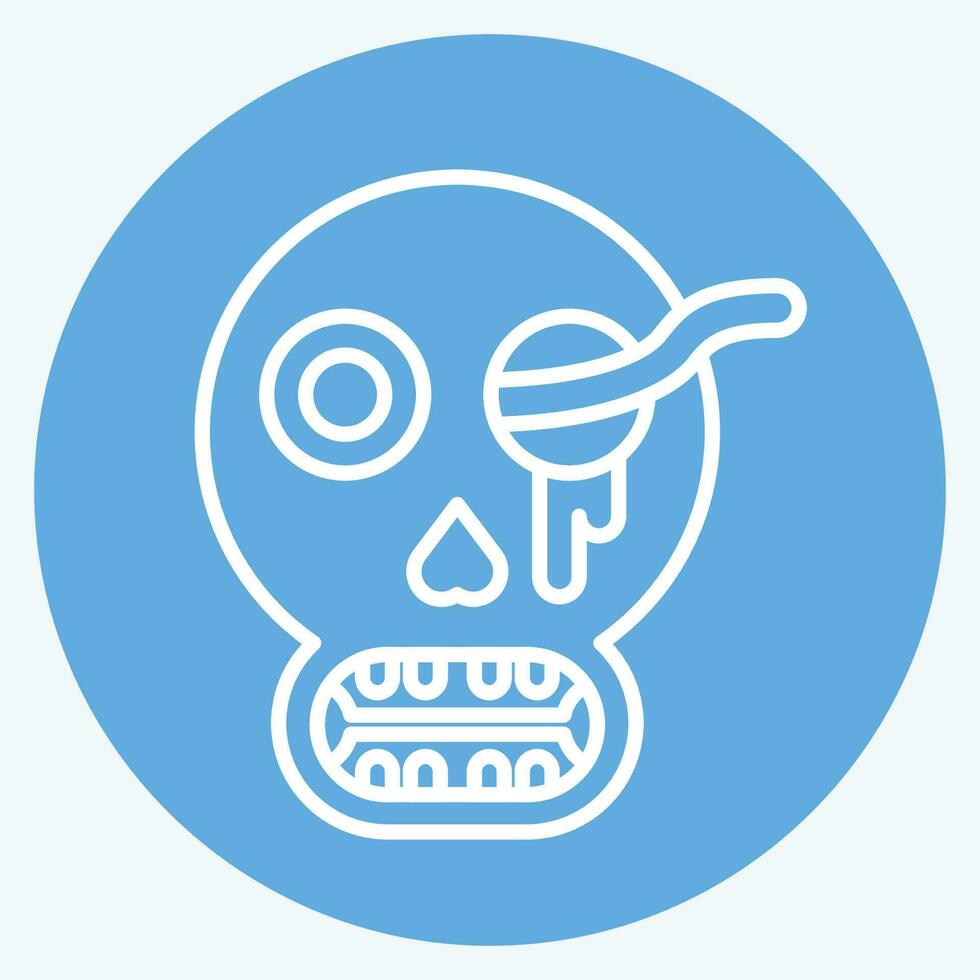 Icon Bones. related to Halloween symbol. blue eyes style. simple design editable. simple illustration vector