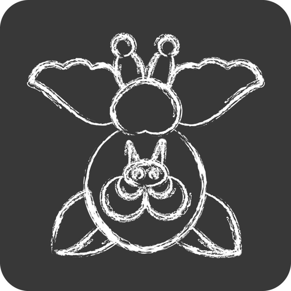Icon Bat. related to Halloween symbol. chalk Style. simple design editable. simple illustration vector
