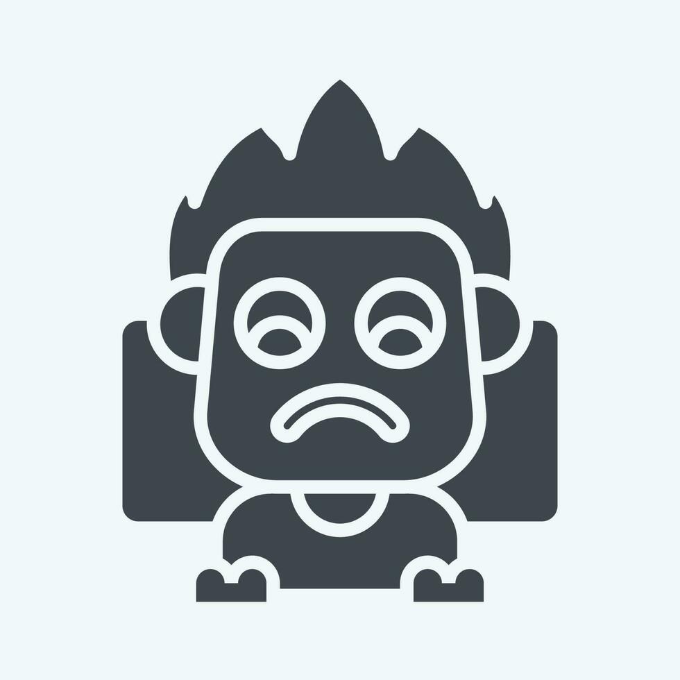 Icon Nightmare. related to Halloween symbol. glyph style. simple design editable. simple illustration vector