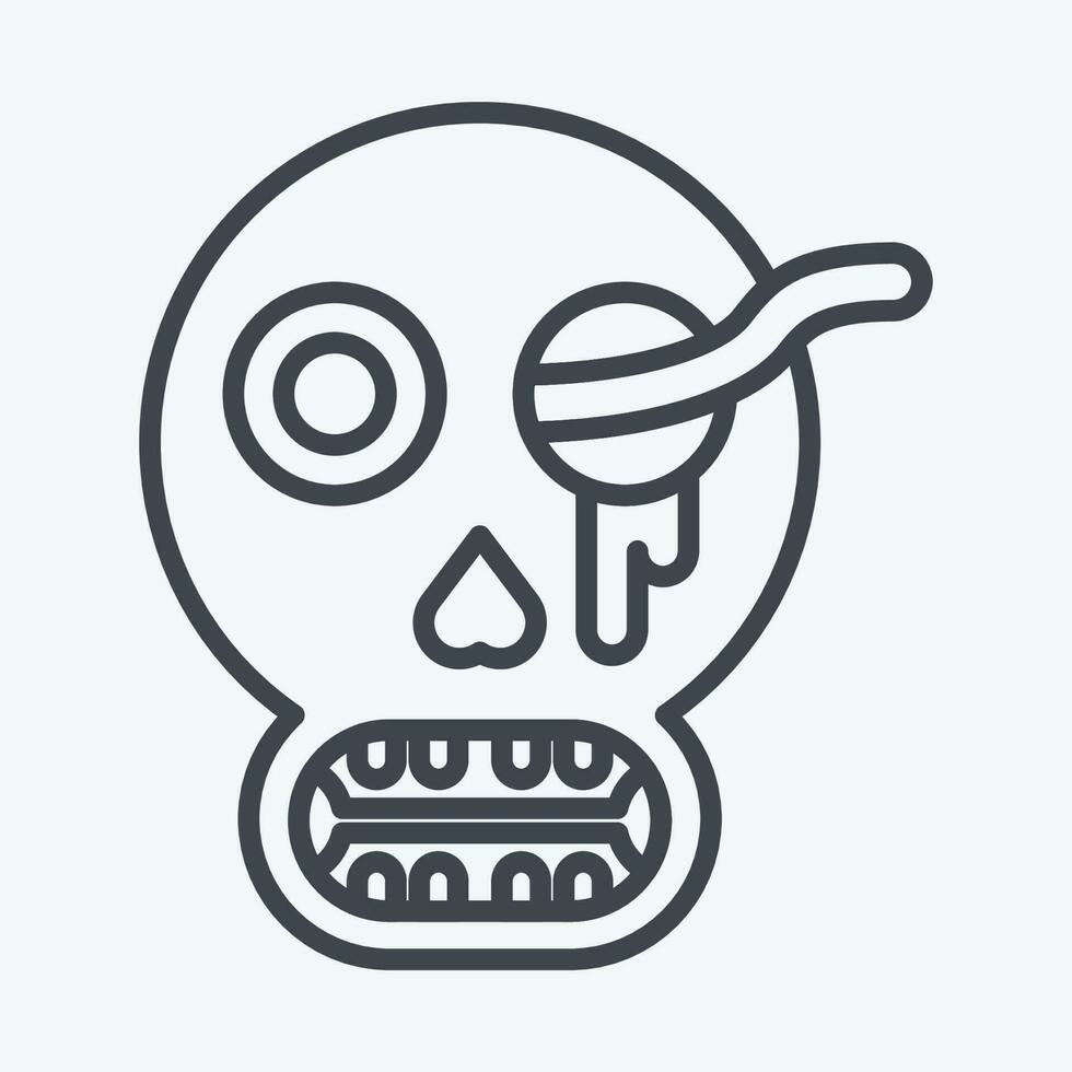 Icon Bones. related to Halloween symbol. line style. simple design editable. simple illustration vector