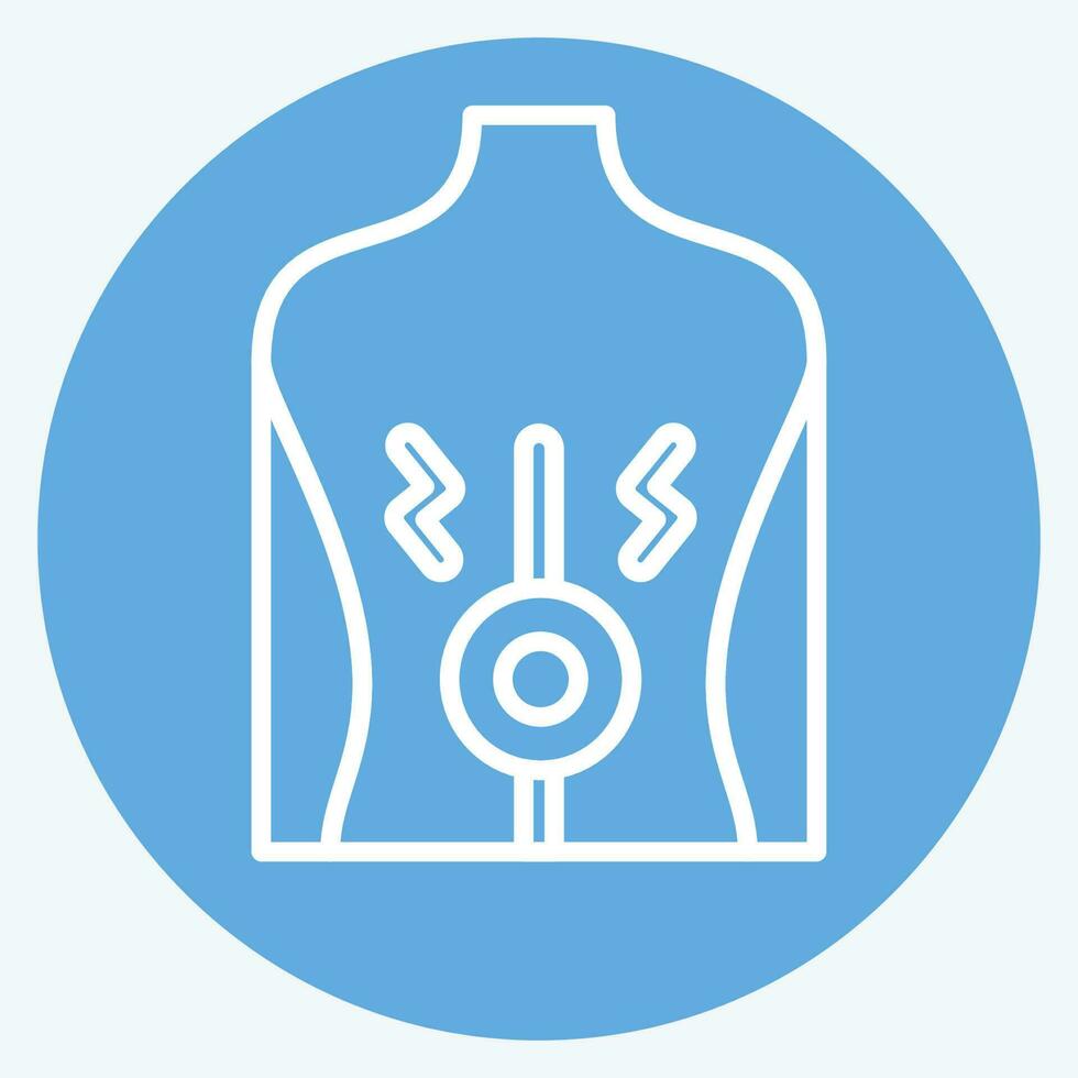 Icon Back Pain. related to Body Ache symbol. blue eyes style. simple design editable. simple illustration vector