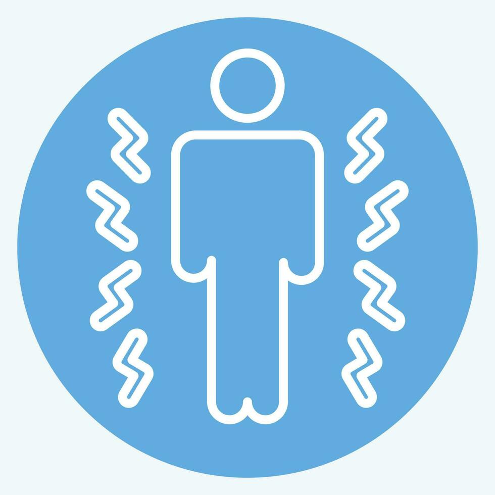 Icon Hurt. related to Body Ache symbol. blue eyes style. simple design editable. simple illustration vector