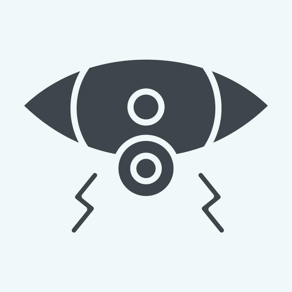 Icon Eye. related to Body Ache symbol. glyph style. simple design editable. simple illustration vector