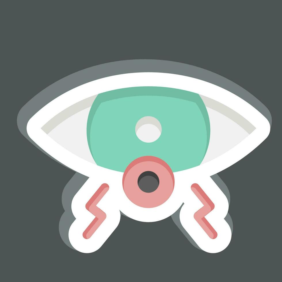 Sticker Eye. related to Body Ache symbol. simple design editable. simple illustration vector