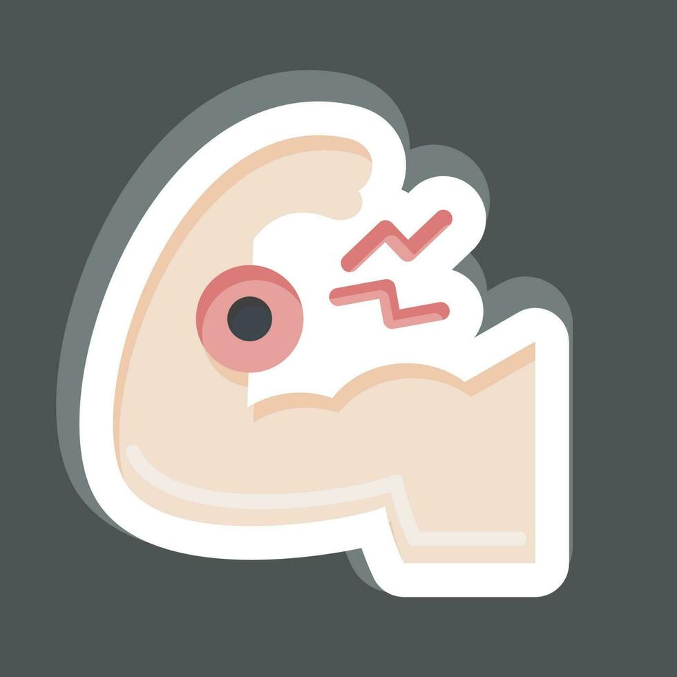 Sticker Arm. related to Body Ache symbol. simple design editable. simple illustration vector