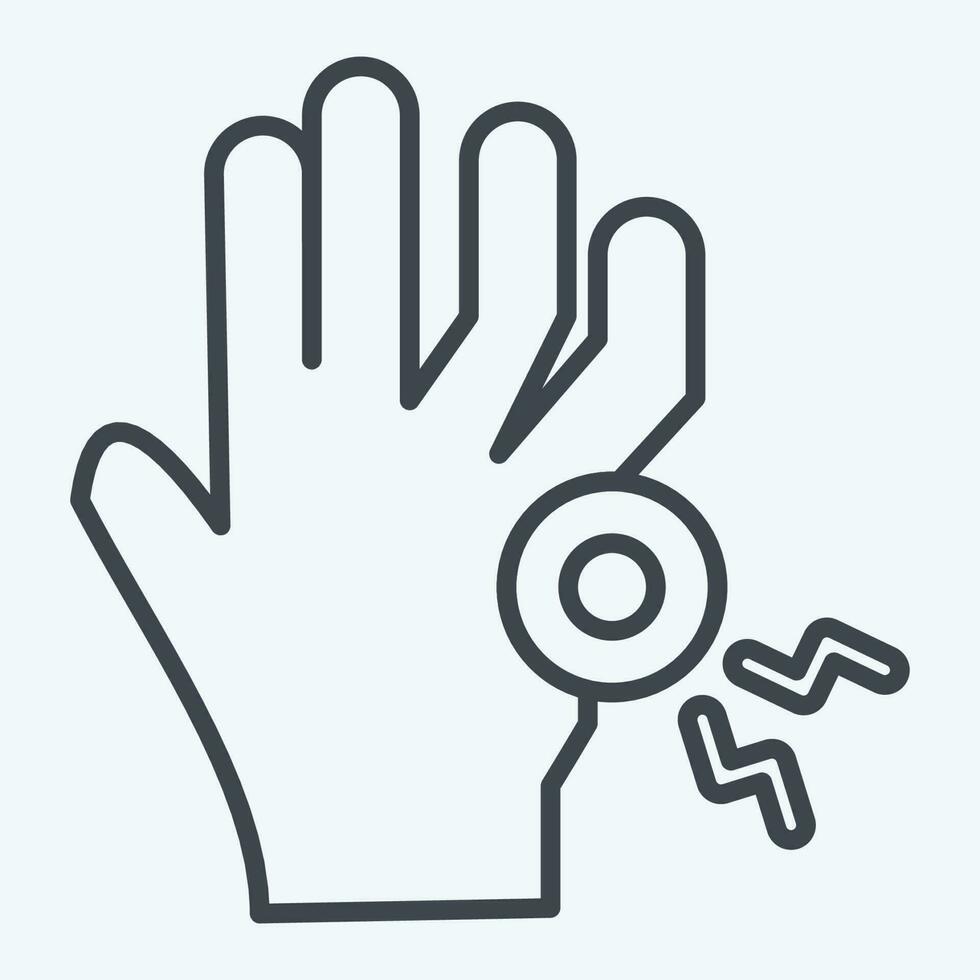 Icon Finger. related to Body Ache symbol. line style. simple design editable. simple illustration vector