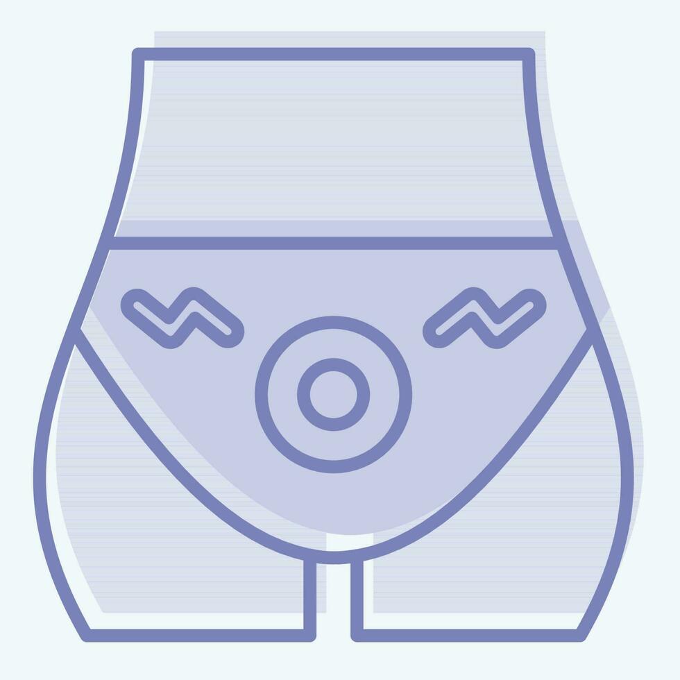 Icon Hemorrhoids. related to Body Ache symbol. two tone style. simple design editable. simple illustration vector