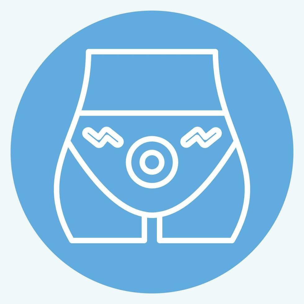 Icon Hemorrhoids. related to Body Ache symbol. blue eyes style. simple design editable. simple illustration vector
