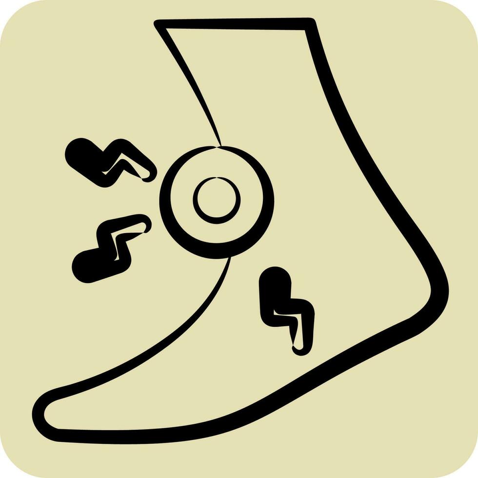 Icon Foot. related to Body Ache symbol. hand drawn style. simple design editable. simple illustration vector