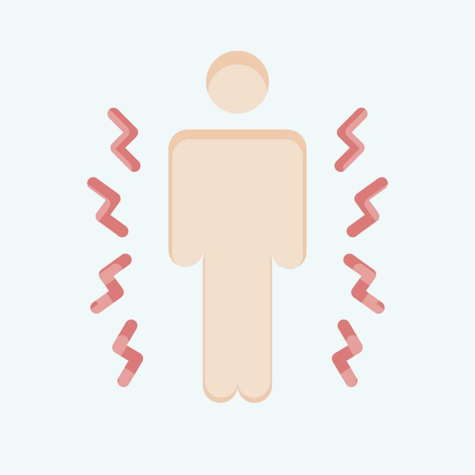 Icon Hurt. related to Body Ache symbol. flat style. simple design editable. simple illustration vector