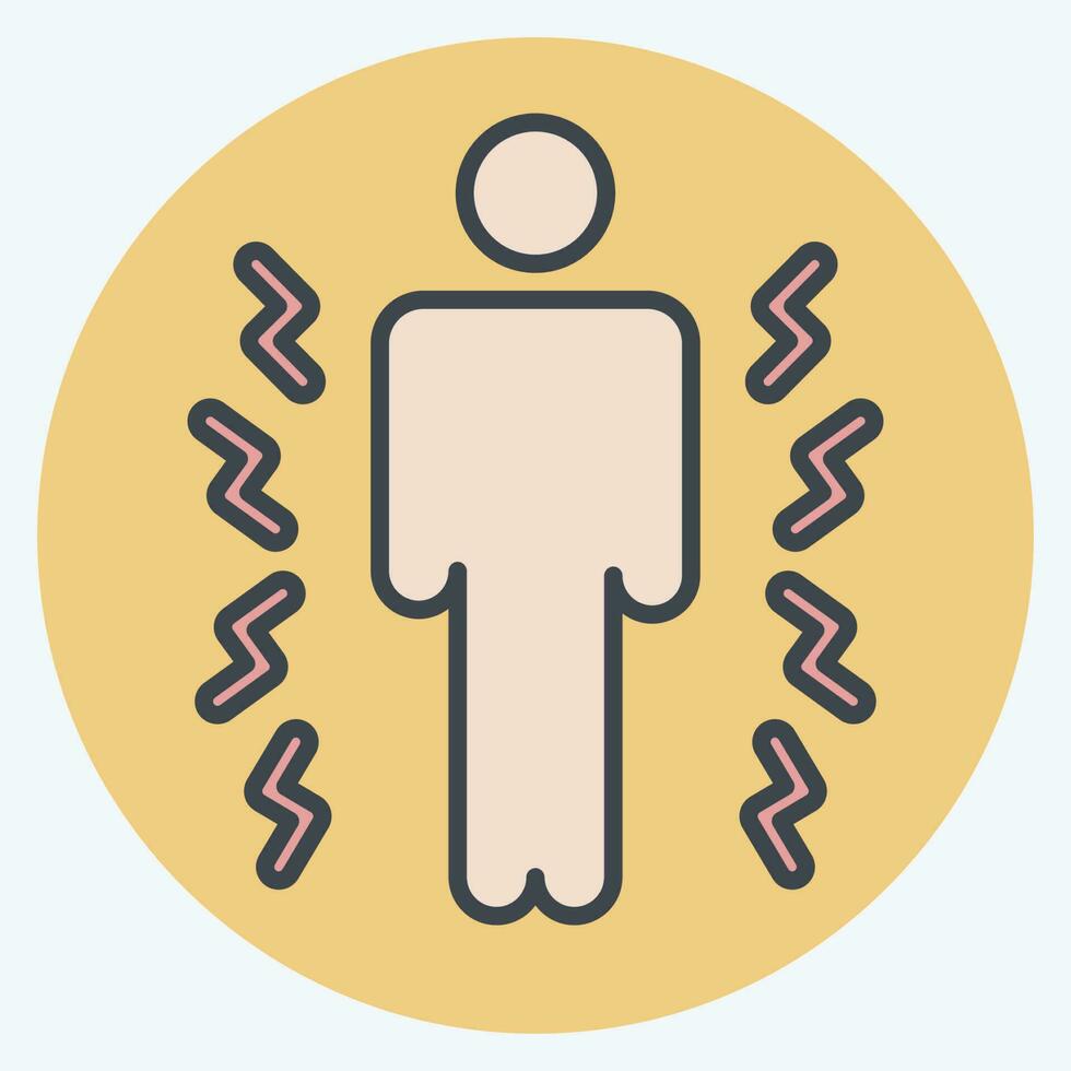 Icon Hurt. related to Body Ache symbol. color mate style. simple design editable. simple illustration vector