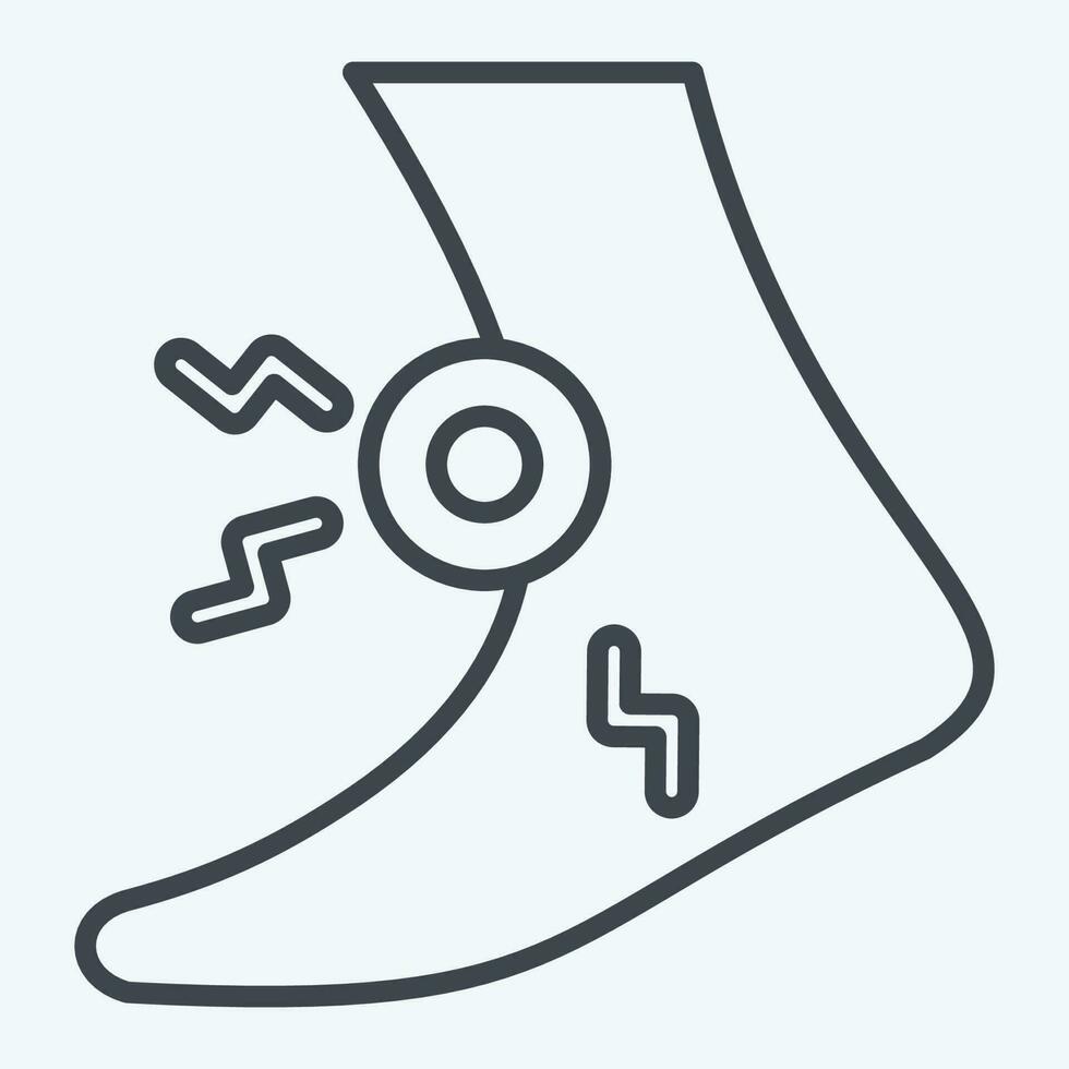 Icon Foot. related to Body Ache symbol. line style. simple design editable. simple illustration vector