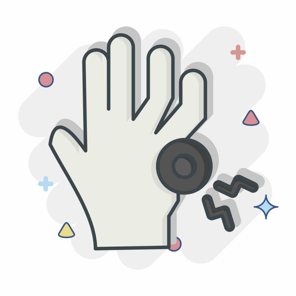 Icon Finger. related to Body Ache symbol. comic style. simple design editable. simple illustration vector