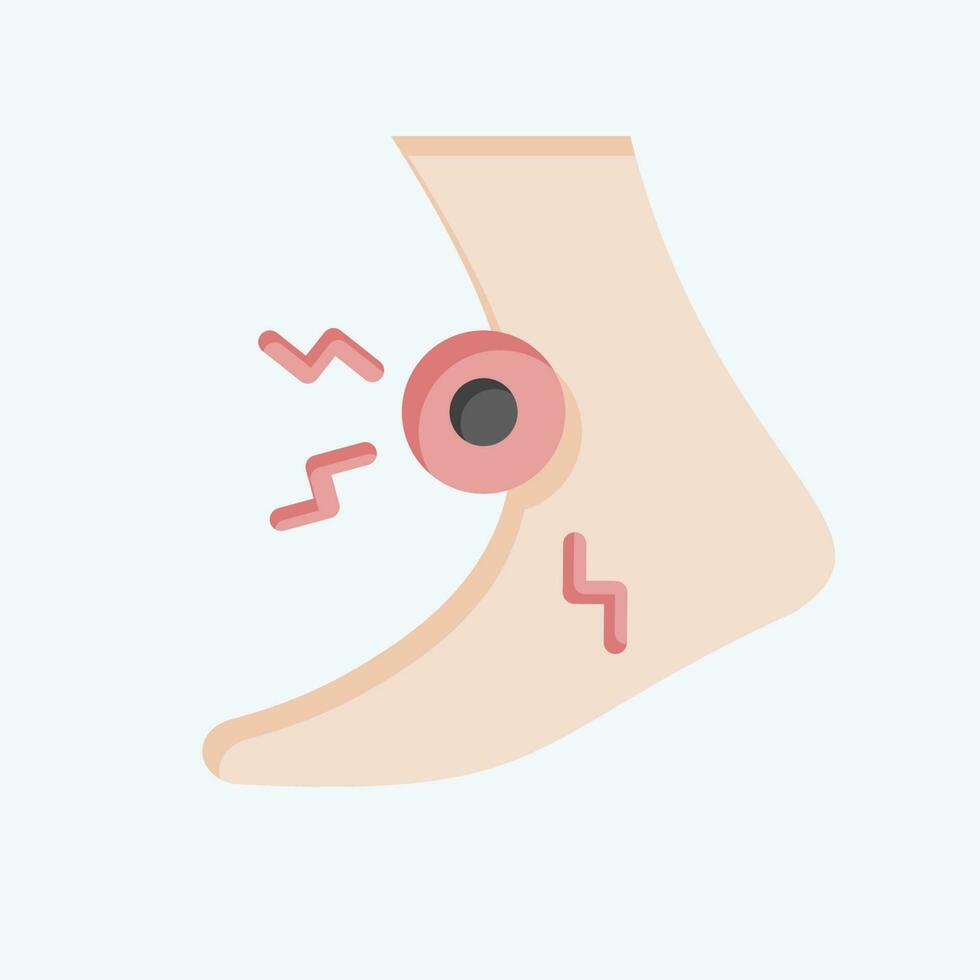 Icon Foot. related to Body Ache symbol. flat style. simple design editable. simple illustration vector