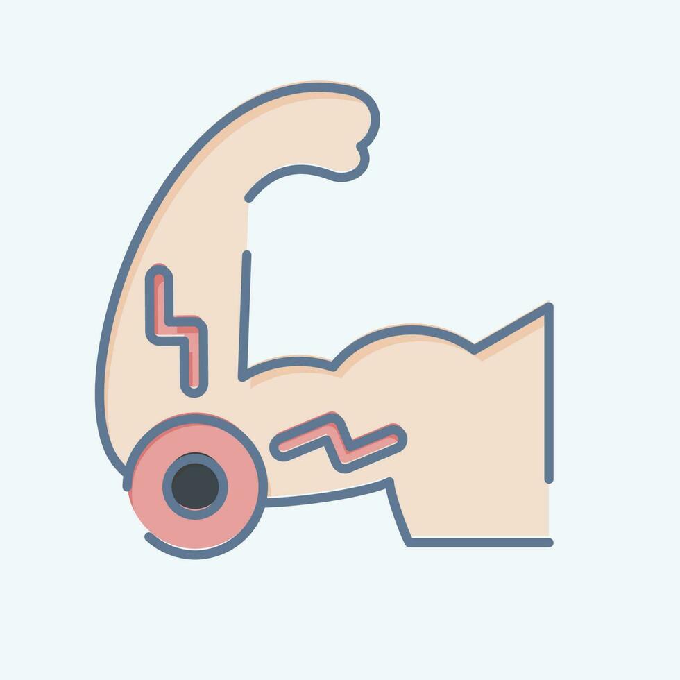 Icon Elbow. related to Body Ache symbol. doodle style. simple design editable. simple illustration vector