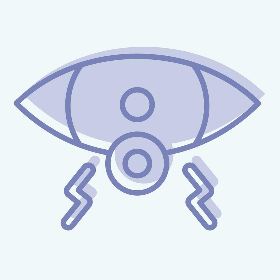 Icon Eye. related to Body Ache symbol. two tone style. simple design editable. simple illustration vector