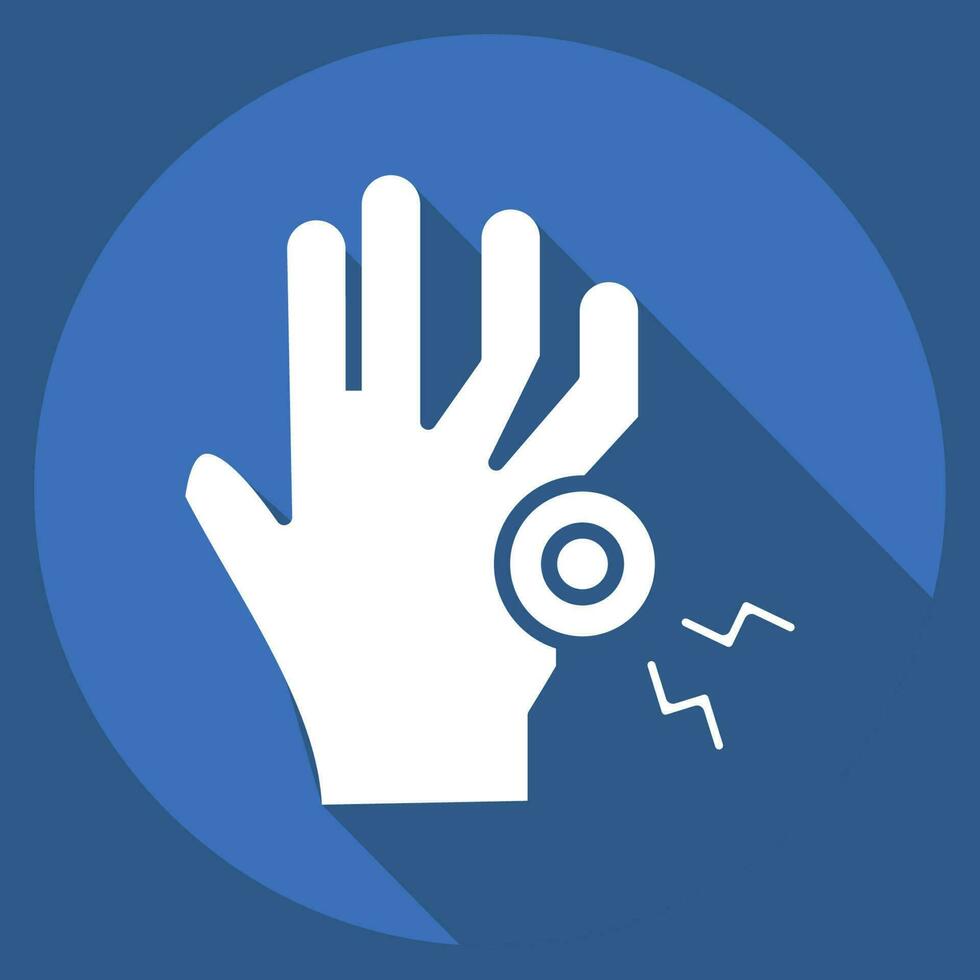 Icon Finger. related to Body Ache symbol. long shadow style. simple design editable. simple illustration vector
