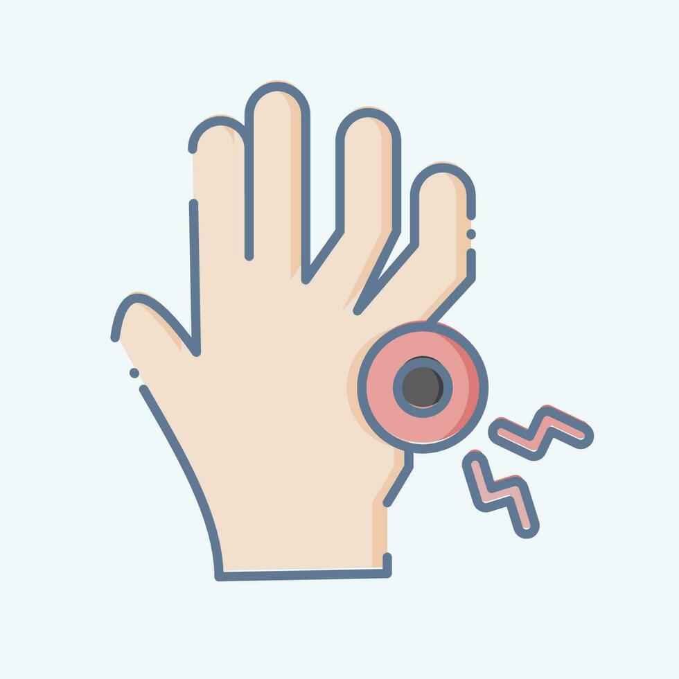 Icon Finger. related to Body Ache symbol. doodle style. simple design editable. simple illustration vector