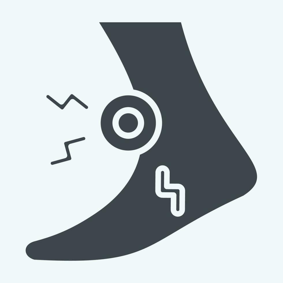 Icon Foot. related to Body Ache symbol. glyph style. simple design editable. simple illustration vector