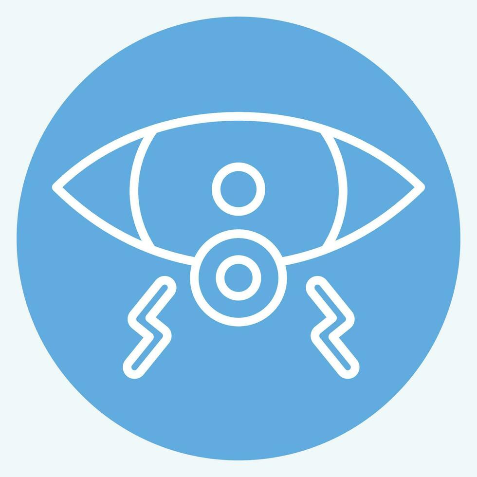 Icon Eye. related to Body Ache symbol. blue eyes style. simple design editable. simple illustration vector