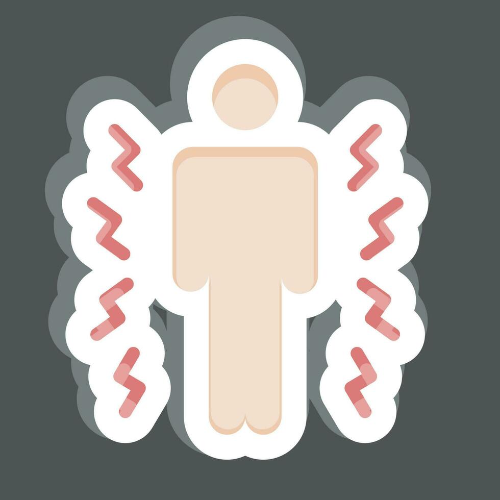 Sticker Hurt. related to Body Ache symbol. simple design editable. simple illustration vector