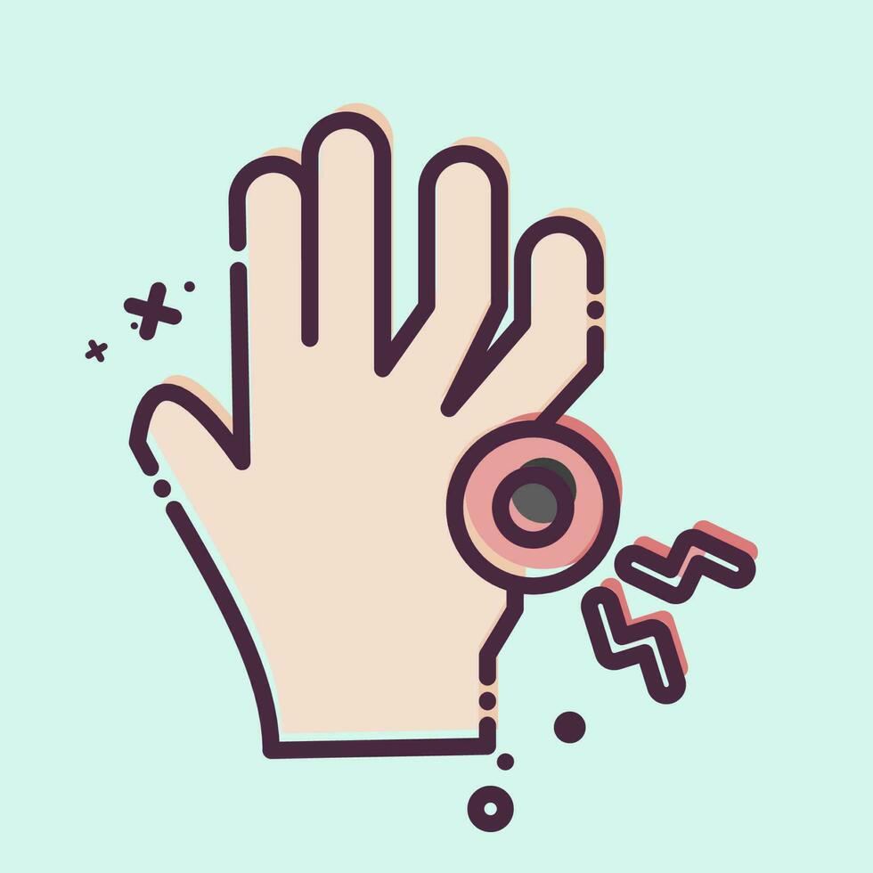 Icon Finger. related to Body Ache symbol. MBE style. simple design editable. simple illustration vector