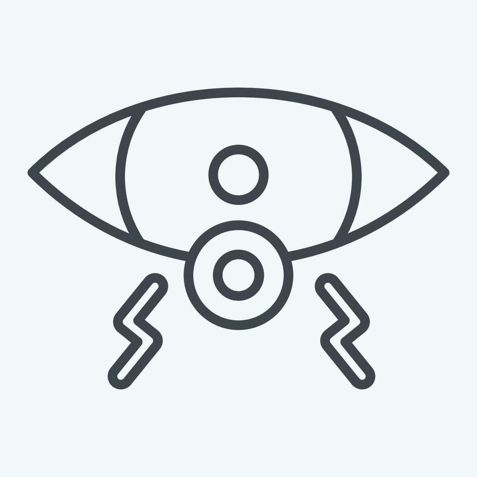 Icon Eye. related to Body Ache symbol. line style. simple design editable. simple illustration vector