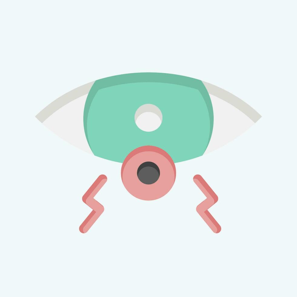 Icon Eye. related to Body Ache symbol. flat style. simple design editable. simple illustration vector