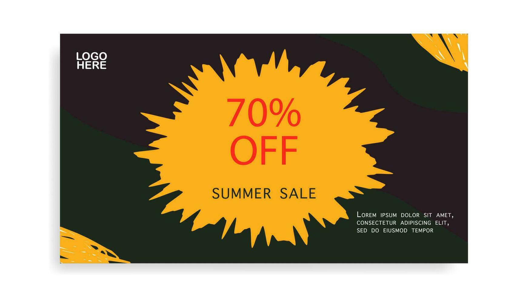 summer sale coupon card with abstract background vector