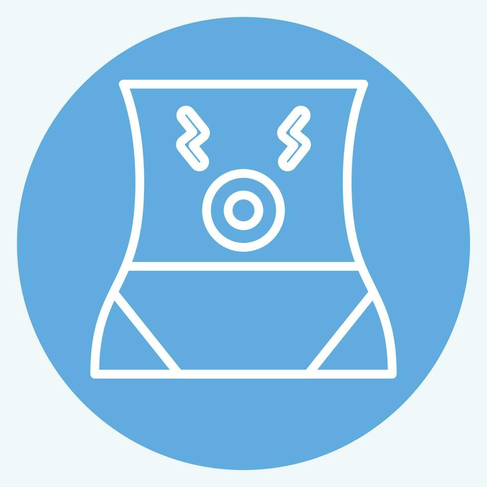 Icon Abdominal Pain. related to Body Ache symbol. blue eyes style. simple design editable. simple illustration vector