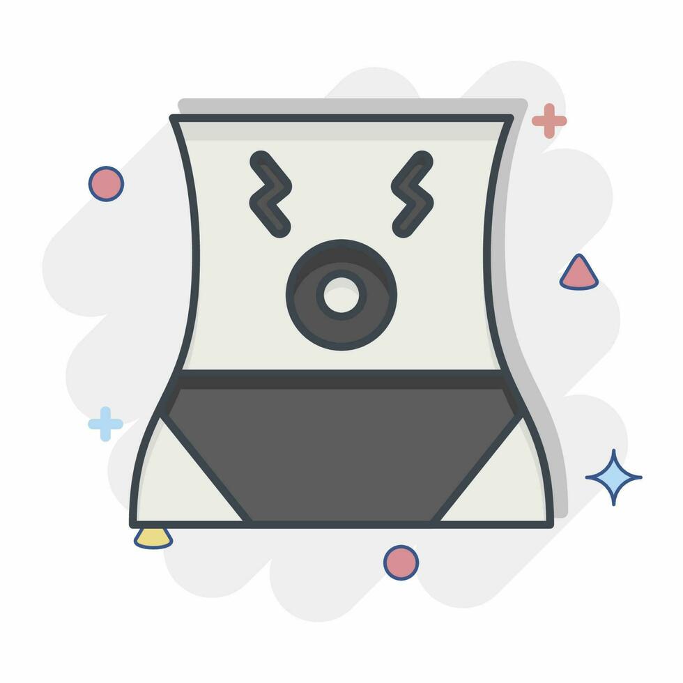 Icon Abdominal Pain. related to Body Ache symbol. comic style. simple design editable. simple illustration vector