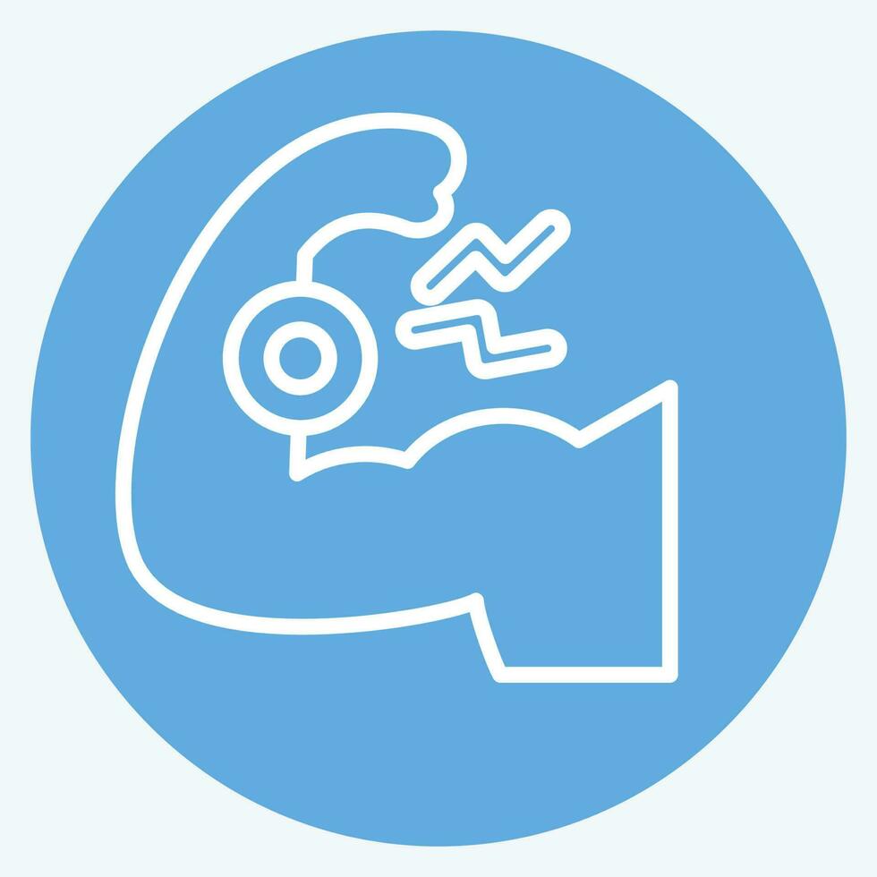 Icon Arm. related to Body Ache symbol. blue eyes style. simple design editable. simple illustration vector